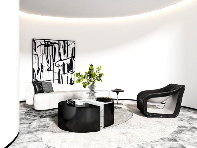 reception area of modern sales office