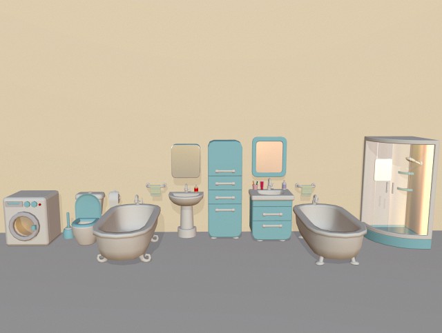 cartoon bathroom package