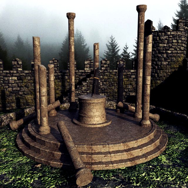 old ruins lowpoly
