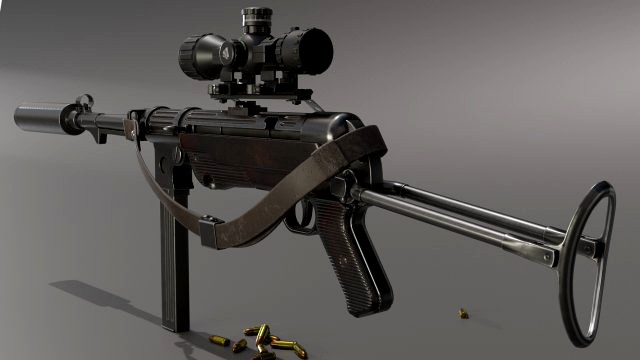 German stimpank MP-38 submachinegun