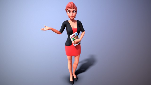 cartoon woman teacher