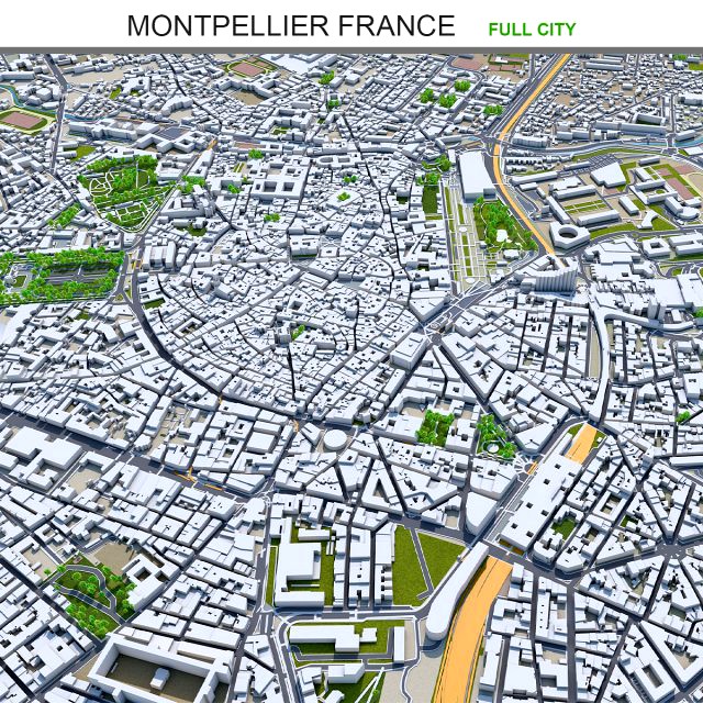Montpellier city france 30km
