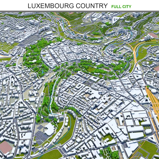 Luxembourg city country 140 km