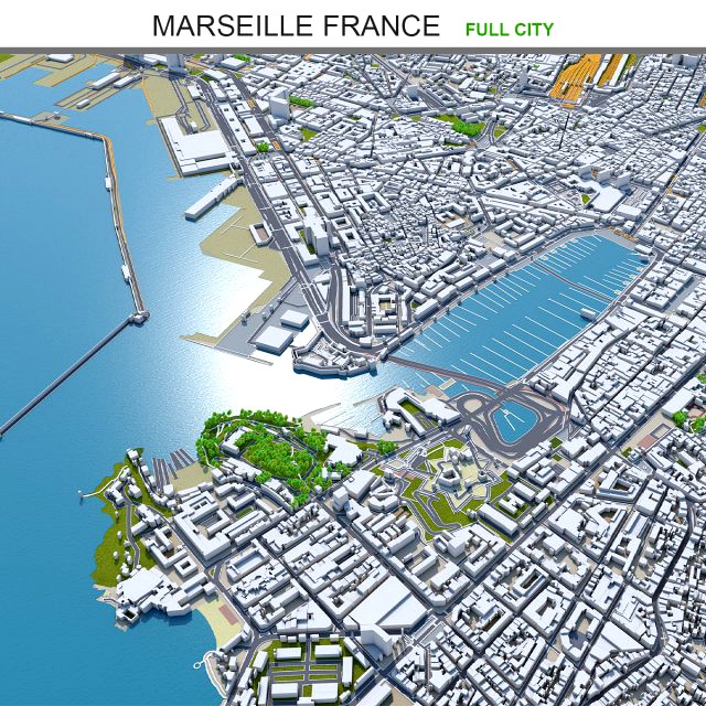 Marseille city france 50km