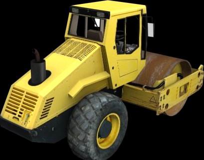 Road Roller 01 3D Model