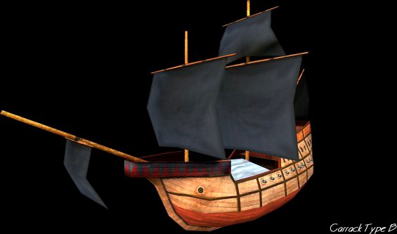 Age of Sail Carrack 3D Model