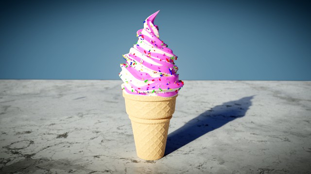 Ice cream cone 3d Updated