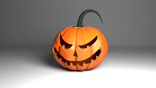 the halloween pumpkin low-poly