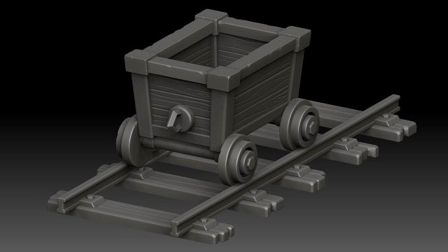 stylized trolley