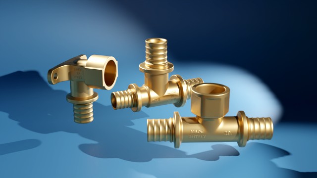 collection of axial press fittings for pex pipes