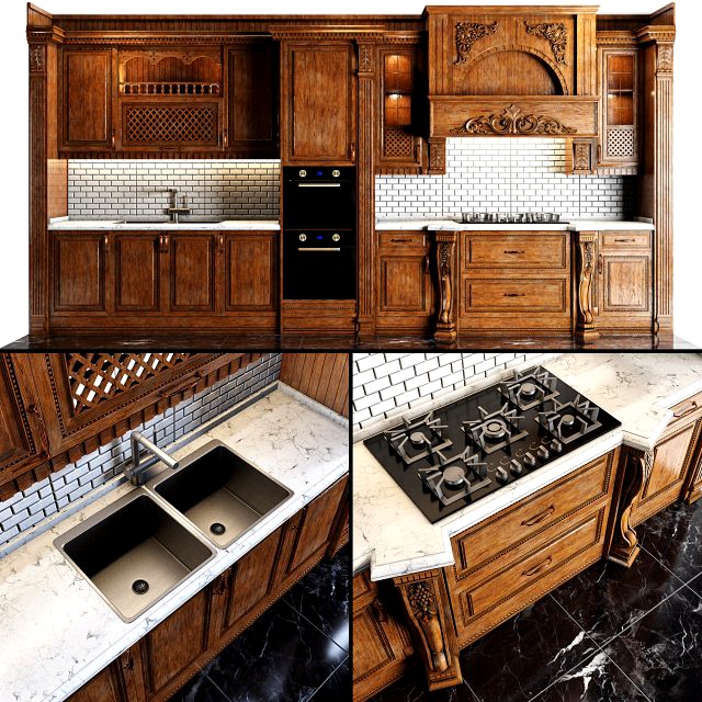 classic wooden luxury kitchen deluxe