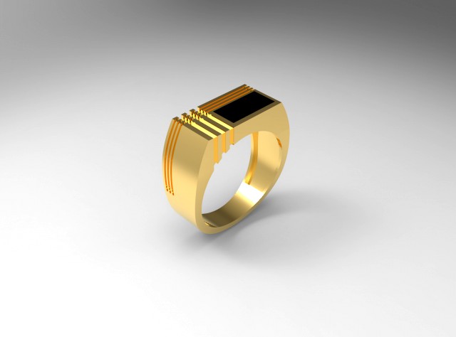signet ring with rectangular stone