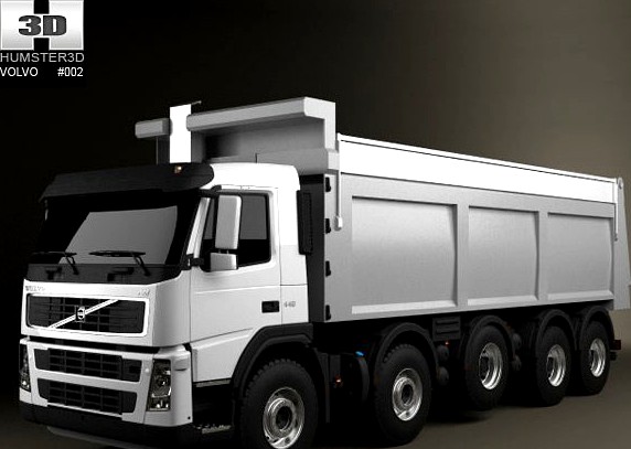 Volvo FM 10x4 Dumper 3D Model
