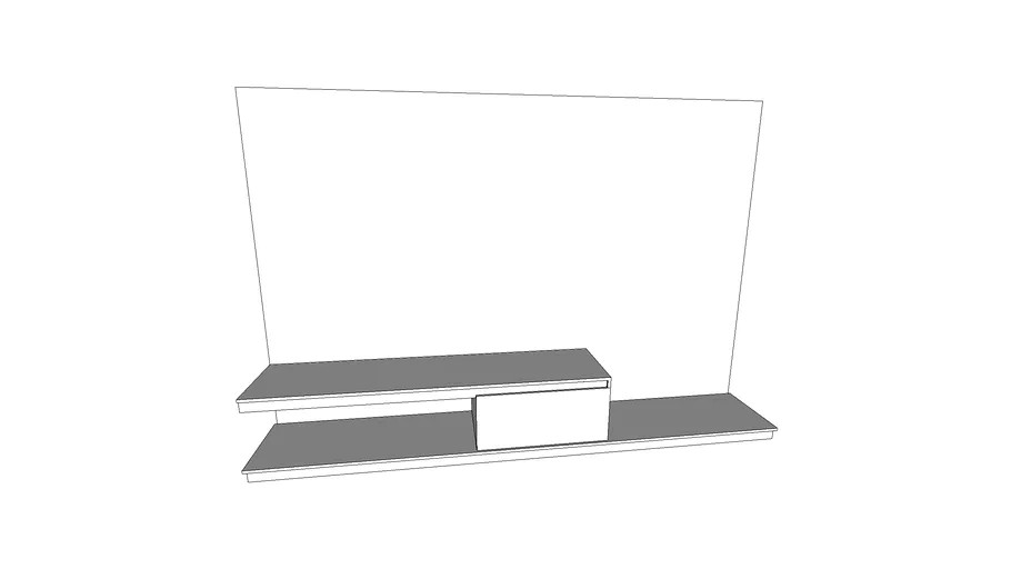 Painel para TV até 60 Polegadas Nath Branco 200 cm