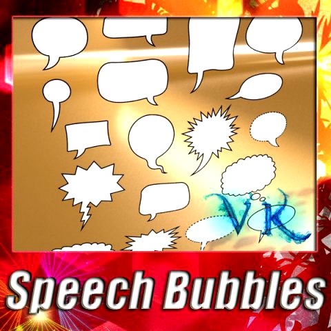 23 Speech Bubbles Collection 3D Model
