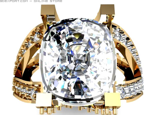 Engagement ring 3D Model