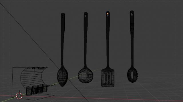 cooking tools1 3d modeling by blender