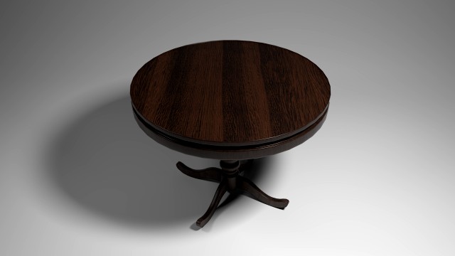 wooden round table