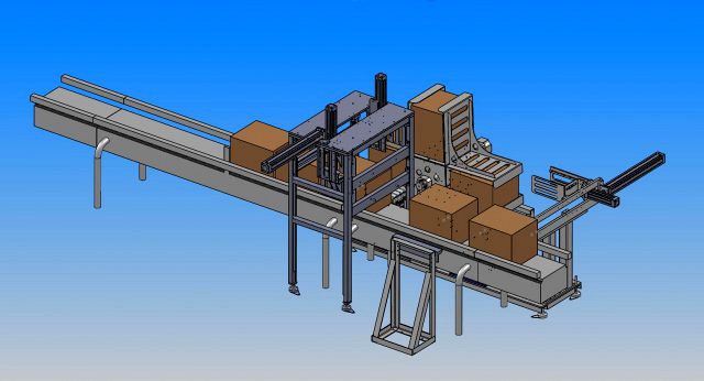 automatic box turnover equipment