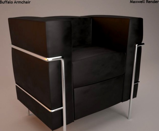 Le Corbusier Buffalo Armchair 3D Model