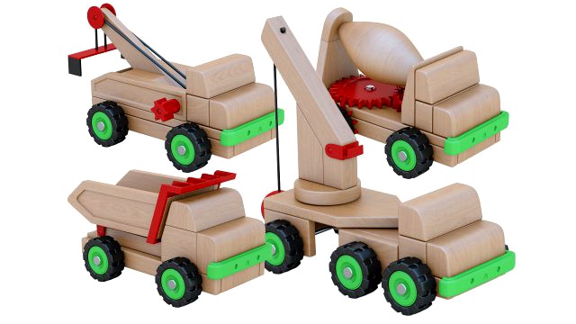 Wooden Toy Car Truck Collection