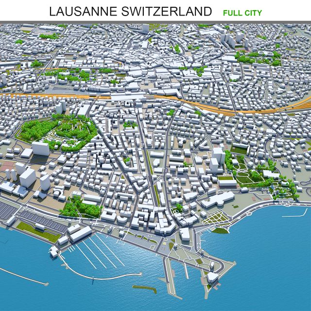 Lausanne city switzerland 50km