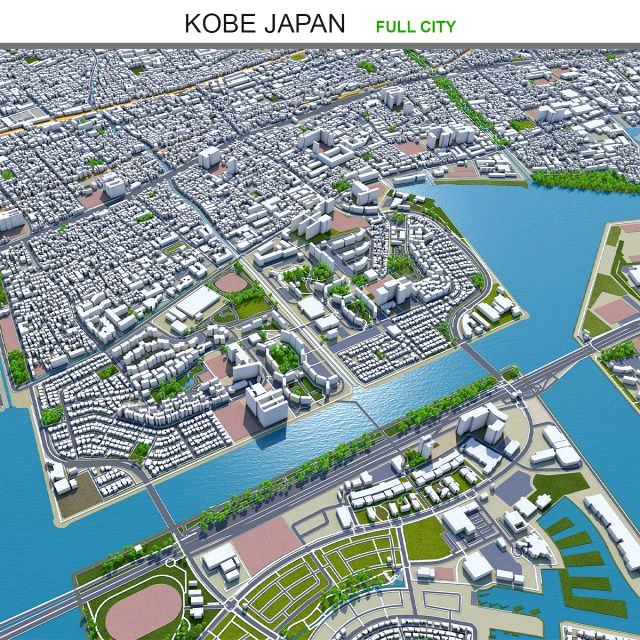 Kobe city japan 80km