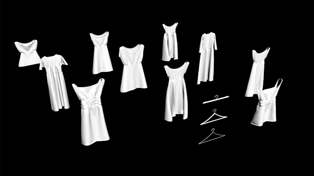 10 dress on hanger collection included 3 types of hanger fashion design women lady hanged girl mod