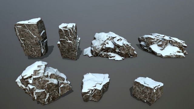 snow rocks
