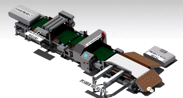 metal detection conveyor belt luggage screening machine