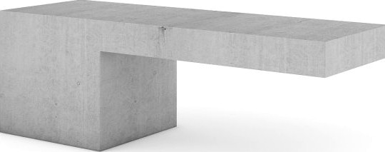 Concrete Bench 3D Model