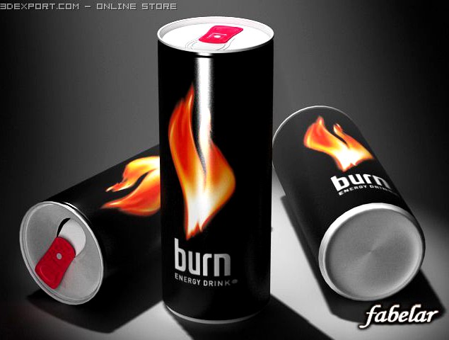 BURN energy drink 3D Model