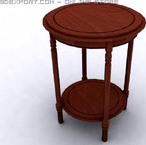 Antique Round Yew Table 3D Model