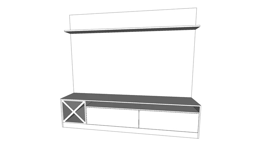 Estante Home para TV até 80 Polegadas Bianca Branco