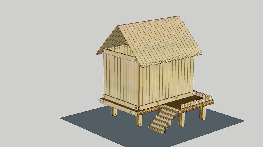 Stick Es Krim Rumah 17 (Ice Cream Stick Craft House) #rumahSketch#rumahSketch
