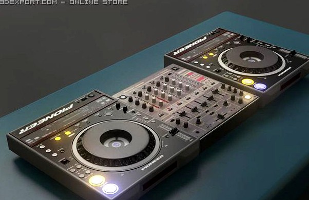 DJ Turntable 3D Model