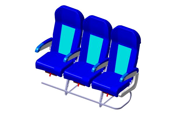 DETAILED TRIPLE SEAT assy