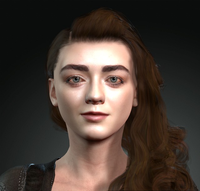 maisie williams arya stark game of thrones got the famous hollywood star 3d design ready for anima