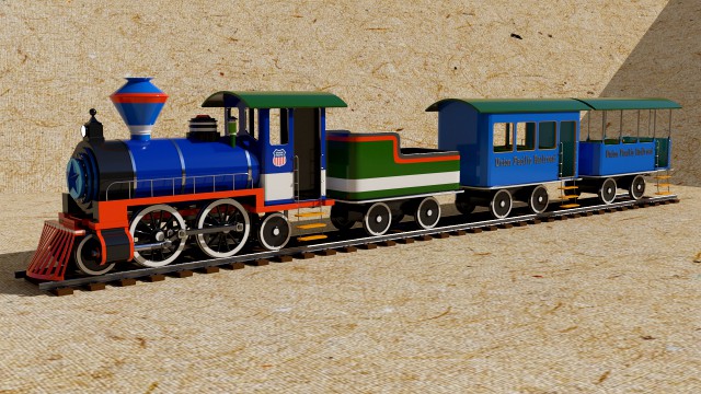 locomotive with wagons union pacific railroad