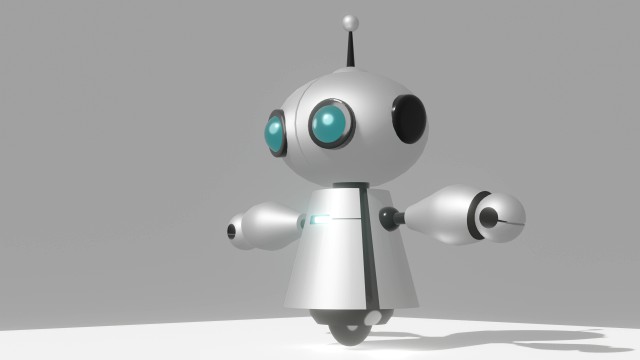 3d robot with rig