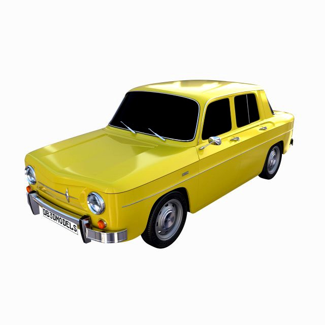 renault 8 yellow