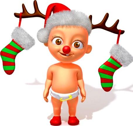 Baby Jake Christmas Rigged 3D Model