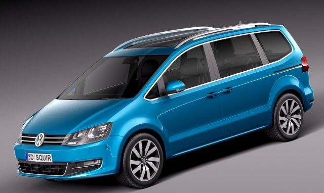 Volkswagen Sharan 2016 3D Model