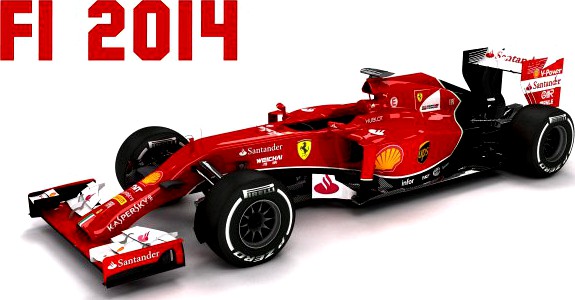 F1 2014 Ferrari F14T 3D Model