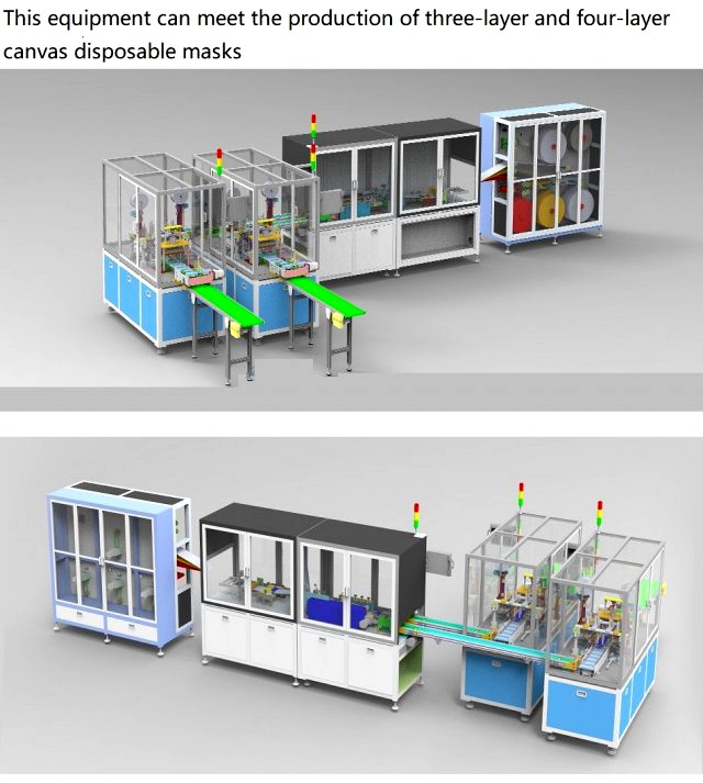 design of automatic one drag two plane mask machine