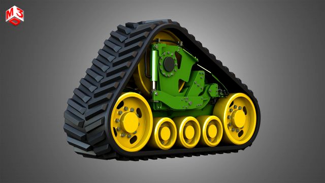 rubber track system - combine harvester - crawler tractor