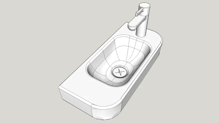 Duravit Happy D2 spoelbakje met kraan 500x 220mm
