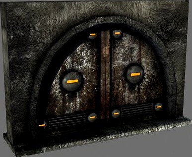 Low poly Gate 3D Model