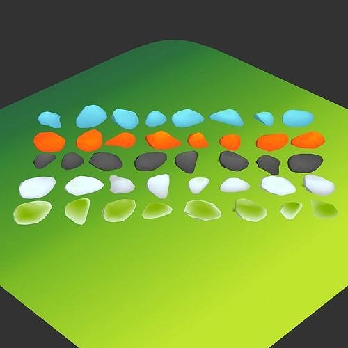 Free Stylized Low-Poly Rocks