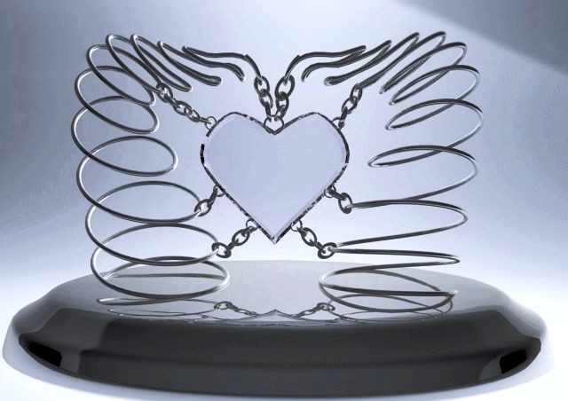 Glass heart 3D Model